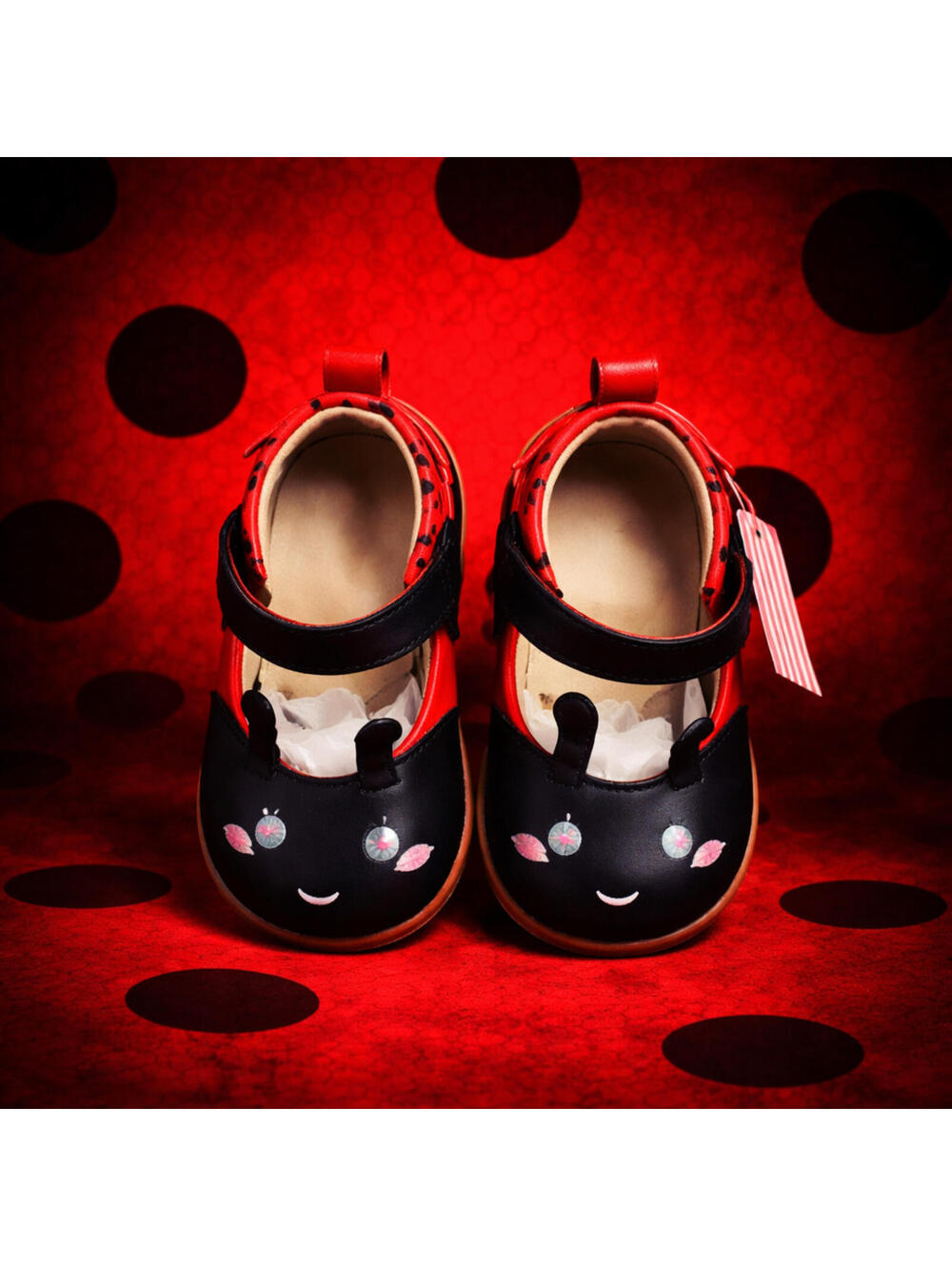 🐞🐞🐞CRACKER BARREL SG STEPPING STONES LADYBUG MARY JANES 8Y BRAND NEW